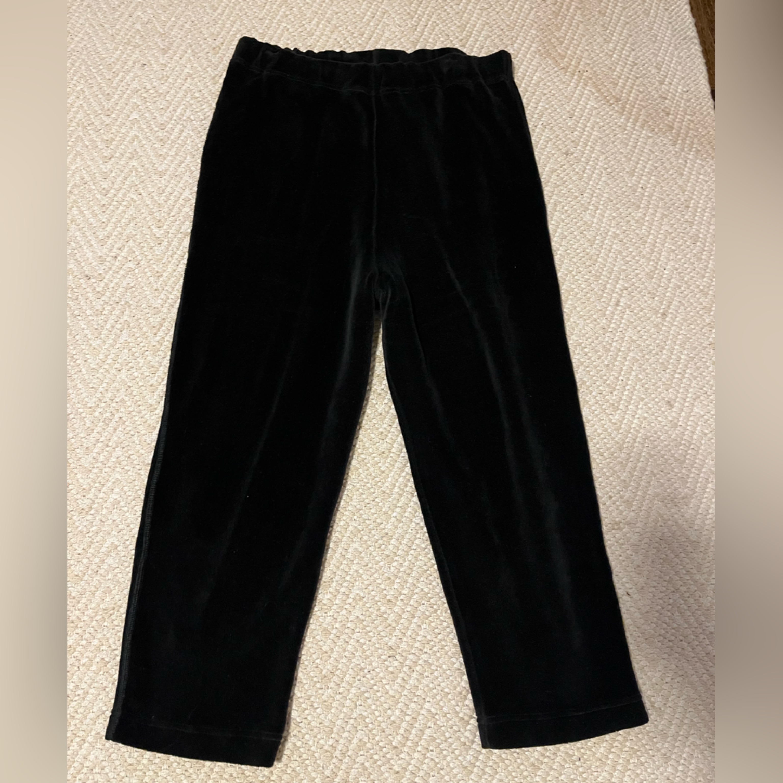 Sonia Rykiel Parisian Black Velour Capri Sweats